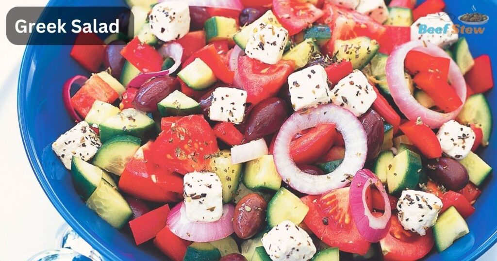 Greek Salad With Beef Stew