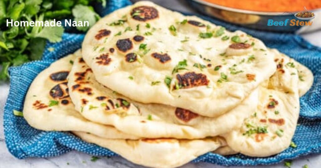 Homemade Naan With Beef Stew