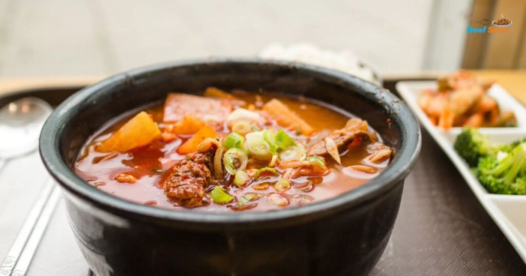 Korean beef stew soup